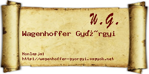 Wagenhoffer Györgyi névjegykártya