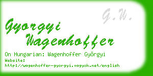 gyorgyi wagenhoffer business card