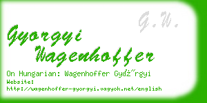 gyorgyi wagenhoffer business card